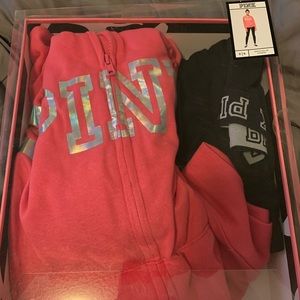 Pink VS  perfect full zip and legging